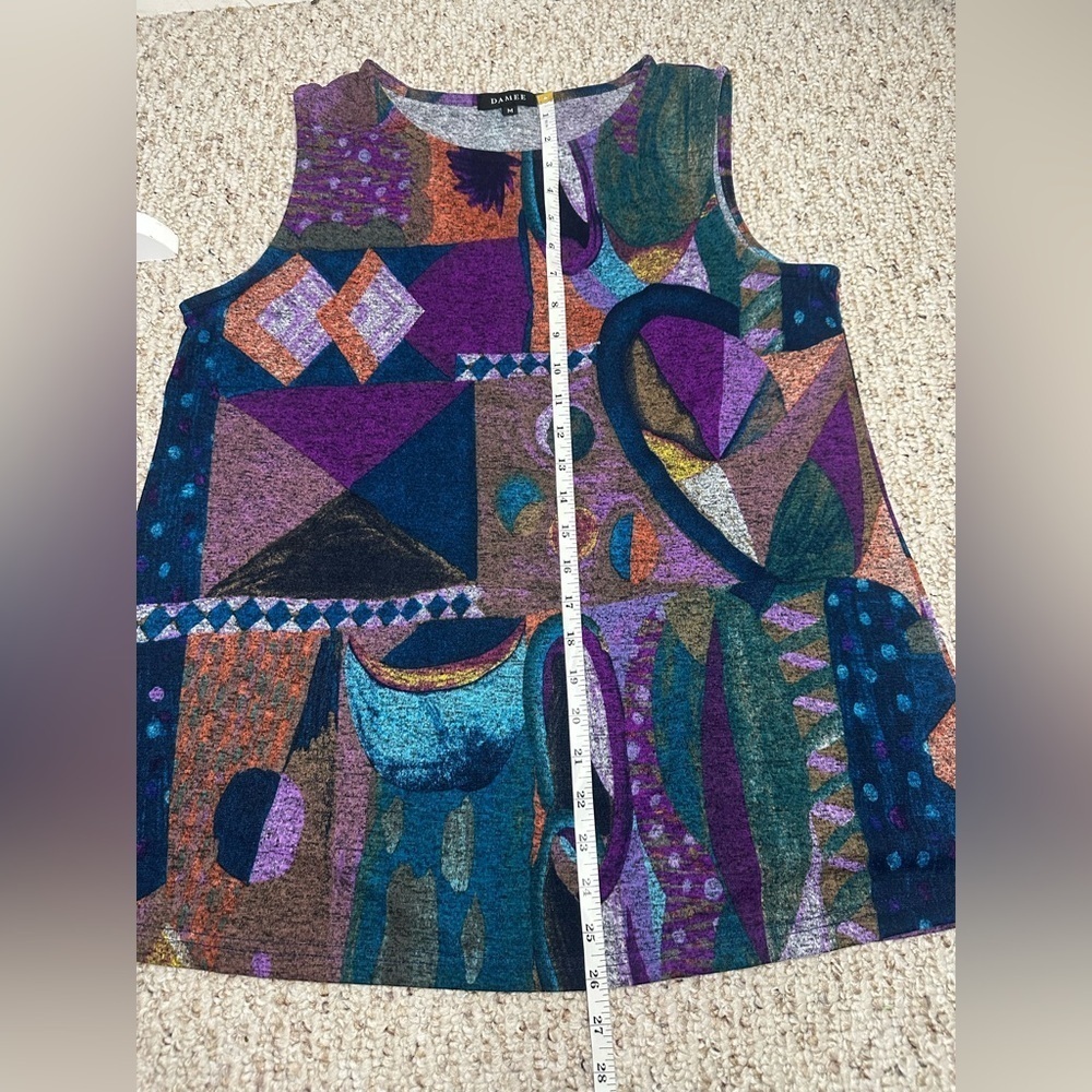 DAMEE tank and jacket Colorful Abstract SET Women's Size M - Picture 5 of 12
